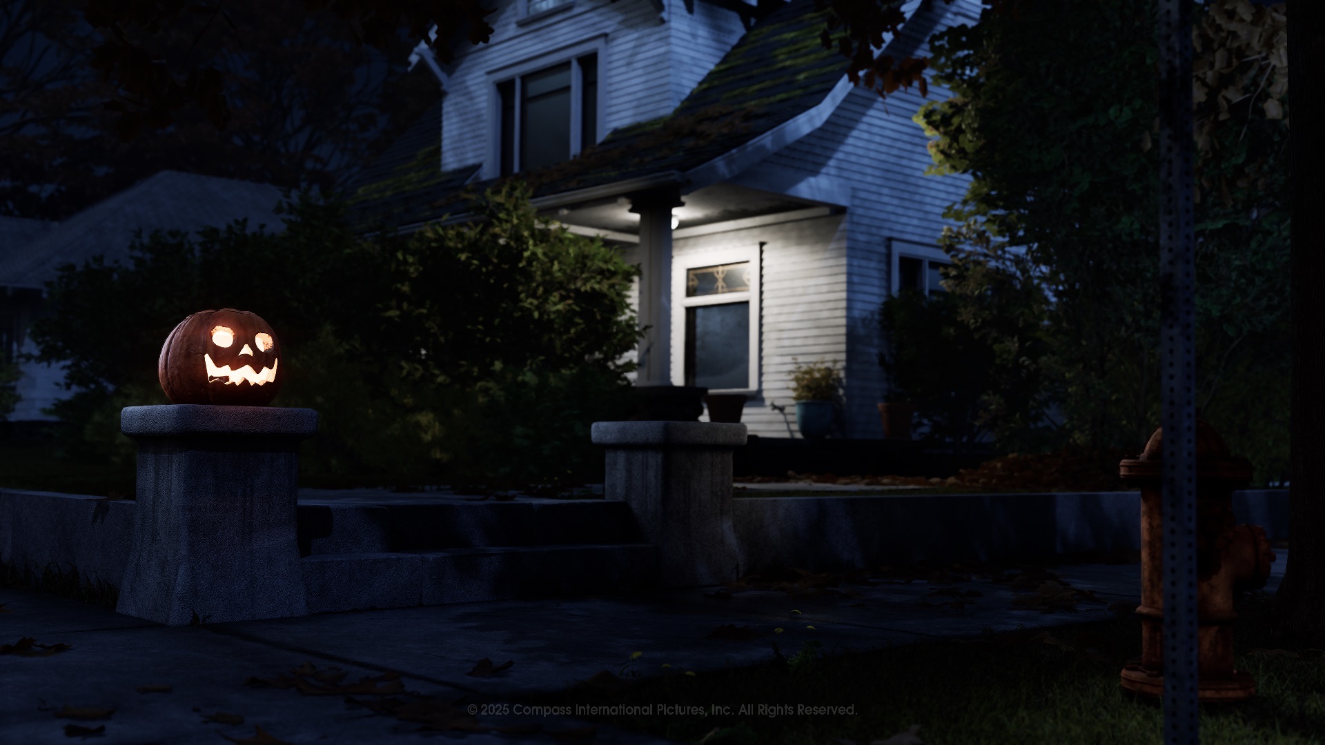 Official Halloween: The Game screenshot — the streets of Haddonfield Heights